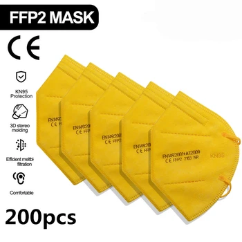 

200pcs FFP2 mondkapjes Face Mask KN95 Facial Masks Filtration MaskS Dust Mask Mouth Mask Protect Mascarillas Masque