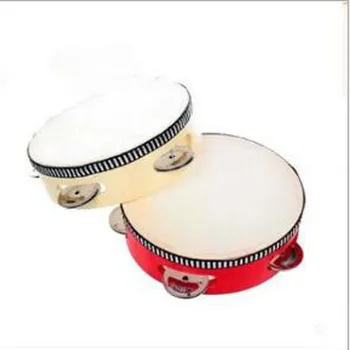 

15.2 Diam Mini Wooden Drum Kids Early Educational Musical Instrument Baby Toys Beat Instrument Hand Drum Toys