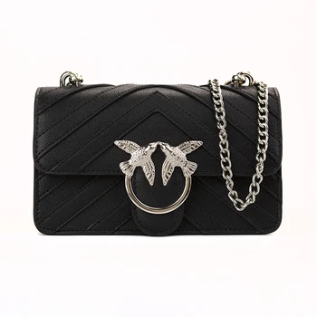 

Bags for Women 2020 Luxury Metal Chains Flap Diamond Check Bag Messenger Purses and Handbags PU Leather Designer Shoulder New