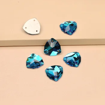 

SW Strass Blue Zircon Crystal 3272 Trilliant Rhinestone Sewn On Stones Sew On Rhinestones Crystal Strass Fabric Dress Decoration