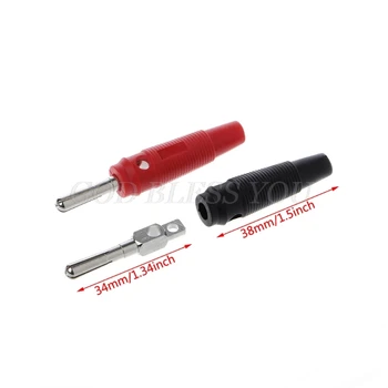 

10Pcs 32A 4mm Banana Plug High Current Insulated Shrouded Stackable Connector Soldering Type Drop Shipping