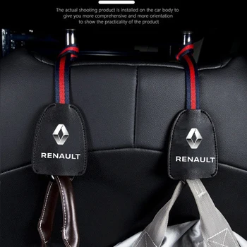

2pcs Car Hook Suitable for Renault duster clio captur kadjar Rear Backrest Hanger Multi-function Car Hidden with Car Hook