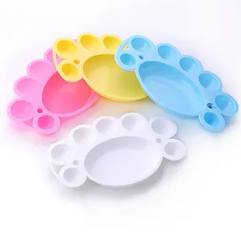 

Mini Manicure Palette Wearable Durable Nail Art Polish Holder Paint Palette Finger Rings Nail Art Tools