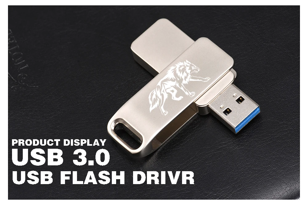 Высокоскоростной USB 3,0 Металлический флеш-накопитель 16 ГБ 32 ГБ 64 ГБ 128 ГБ флеш-накопитель вращающийся USB флеш-накопитель настраиваемый логотип