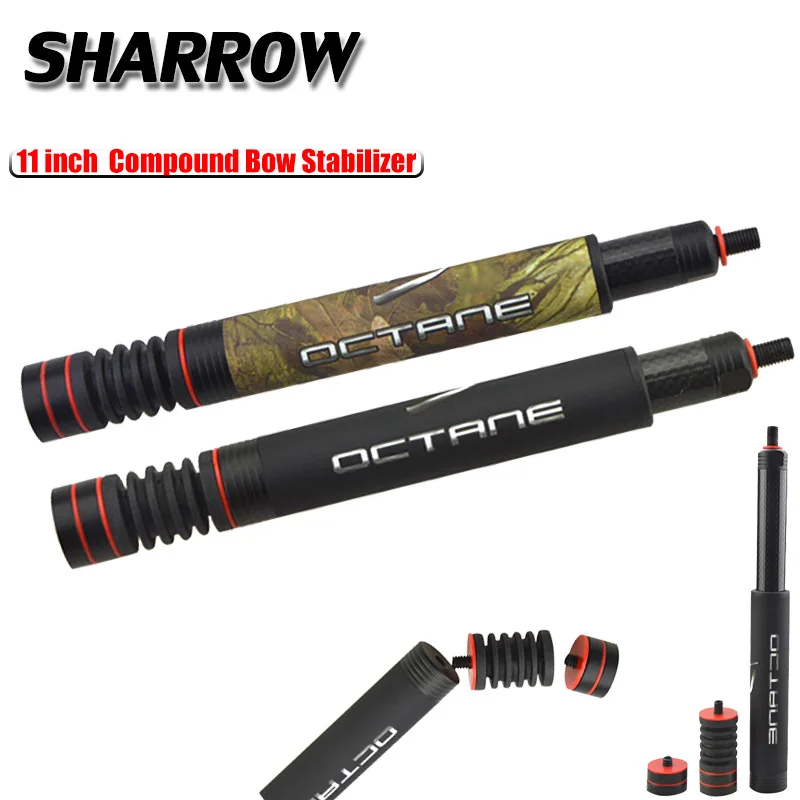 

Compound Bow Stabilizer Damper 11Inch Adjustable Detachable Shock Rod Outdoor Hunting Shooting Bow And Arrow Archery Accessories
