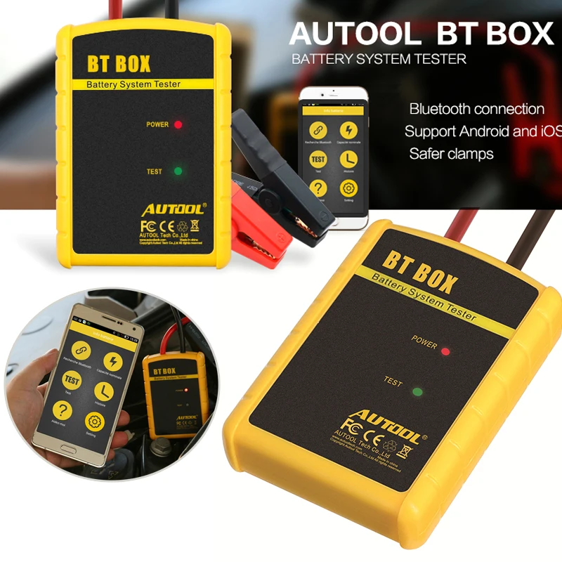 

Car Battery Tester Automotive Battery Analyzer BT BOX for 12V Vehicles Both for Android iOS System NR-shipping
