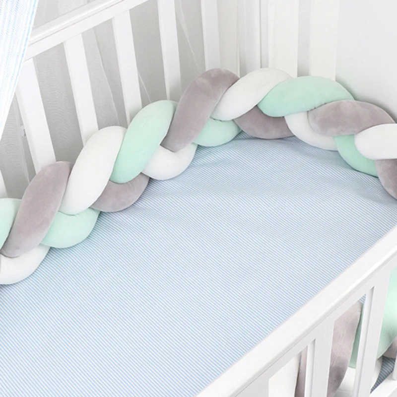 Paraurti del bambino letto treccia nodo cuscino cuscino paraurti per neonato Bebe culla Protector culla paraurti passeggino paraurti decorazione della stanza - immagine 3