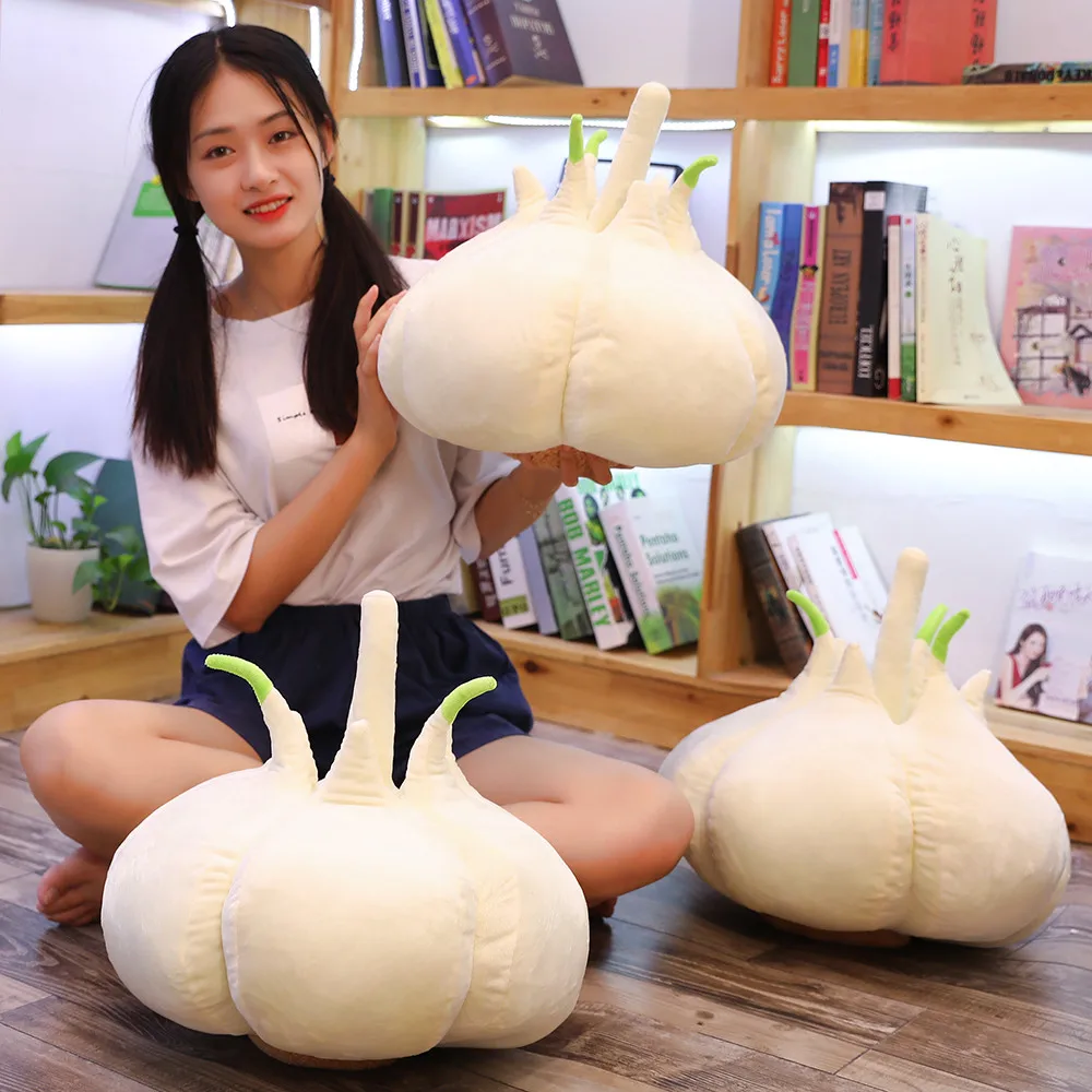 

1pc 40CM Creative Vegetable Garlic Plush Toys Simulation Plush Plant Real Like Pillow Stuffed Dolls Children Home Decor Gifts