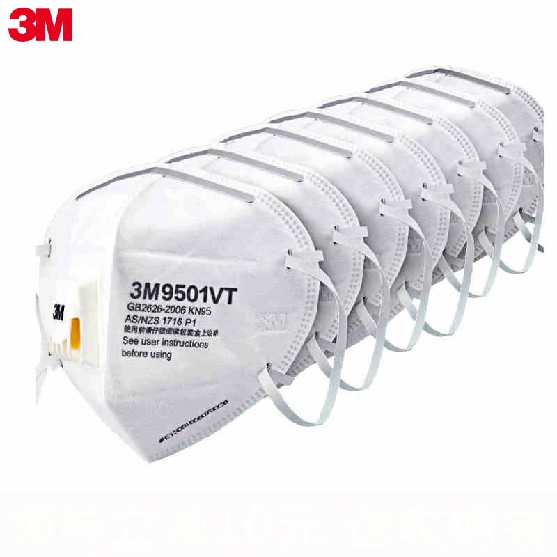 

3M 9501VT Self-priming Filtration Ear Belt Mask with Valve Dust-proof, Fog-proof and Haze-proof Mask PM2.5