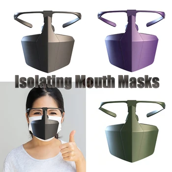 

1 PC Protective Face Shield Mask PE Safety Anti-fog Anti-splash Filter Bacteria Mouth Masks Isolating Equipment Reusable