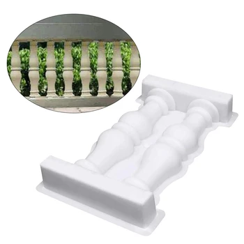 

Building Paving Balcony Improvement Outdoor Garden Fence Decorative Roman Column Mold White Plastic Reusable Easy Apply DIY