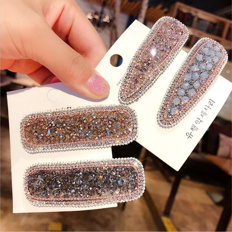 

1PC Square Waterdrop Bling Crystal Hairpins Headwear for Women Girls Rhinestone Hair Clips Pins Barrette Hair Accessories