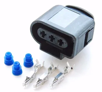 

100pcs/lot 3 Pin STECKER Connector Camshaft Cam Position Sensor Pigtail Plug 1J0973723 1J0 973 723 For 99-05VWJetta Golf Beetle