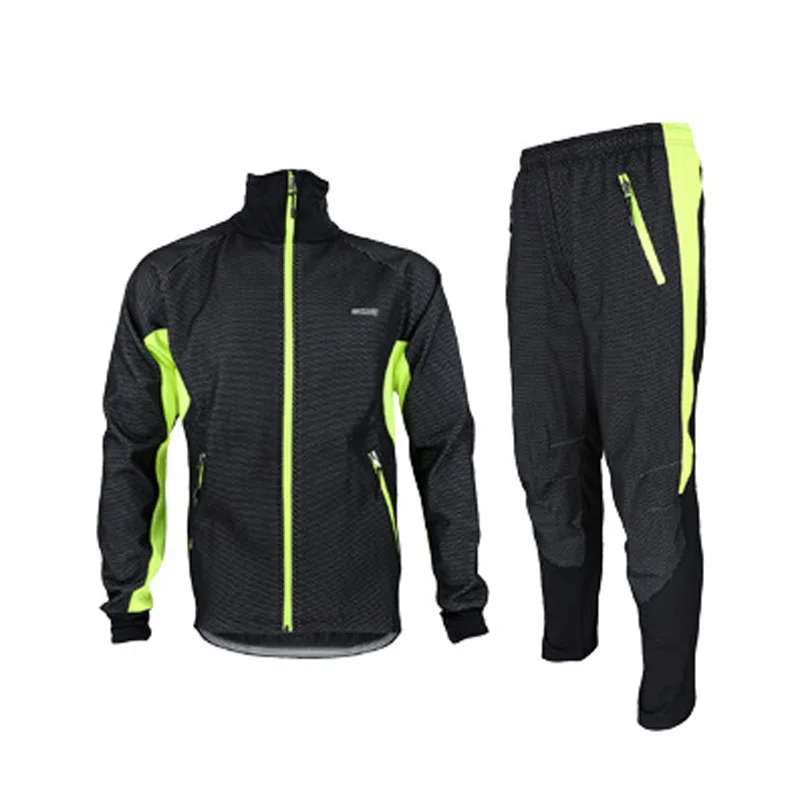 ARSUXEO мужская зимняя термальная велосипедная куртка, штаны, ветрозащитная, быстро очищаемая, Пылезащитная, дизайнерские костюмы
