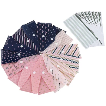 

15 Pack Cash Envelopes Coin Envelopes Set Waterproof Cash Budget Envelopes with Snap Button Budget Sheet Sticker