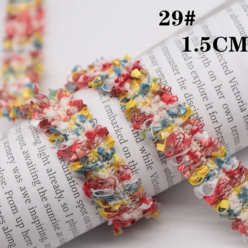 H786 1.5cm 2Y New Fashion Woolen Lace Trim Ribbon For Dress Garment Edging Bag Decoration Accessories Bow For Lace Ribbon Lace Garment Accessories Lace Sewing Supplies Lace Decoration Lace Accessories Lace Sewing Accessories Clothing Accessories