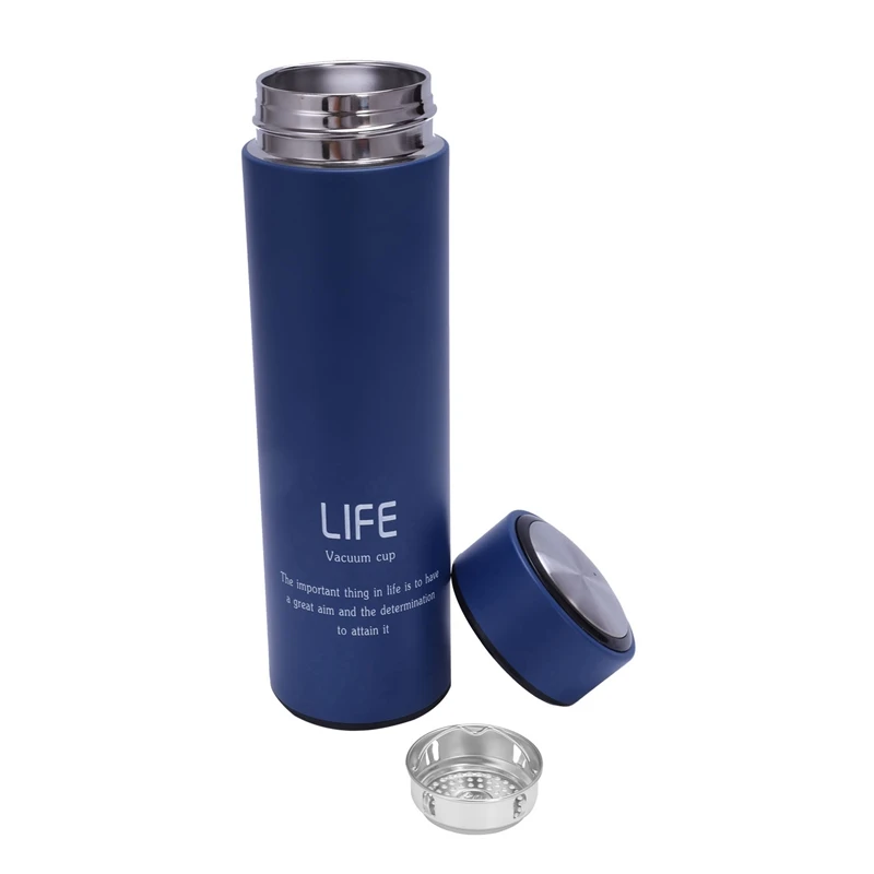 Stainless Steel Vacuum Bottle Mug Cup Coffee Thermos Travel Insulated Container Blue