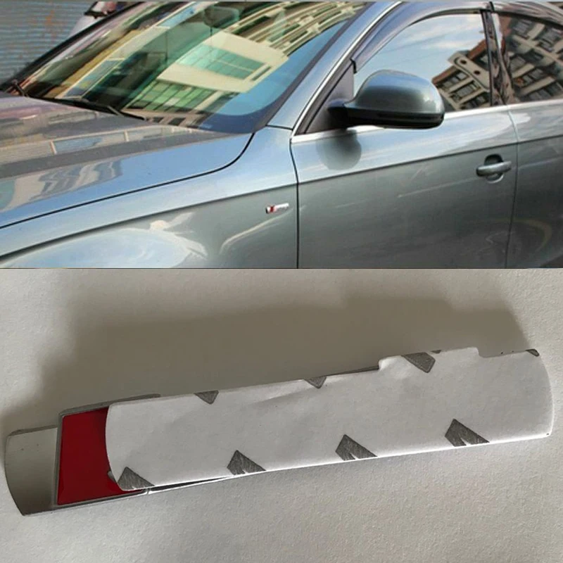 1 Uds coche para Audi Sline Fender etiqueta pegatina lateral para Audi A6 C6 C5 A3 8P A1 A4 B8 A5 A7 A8 Q2 Q5 Q7 para Audi S Etiqueta de línea