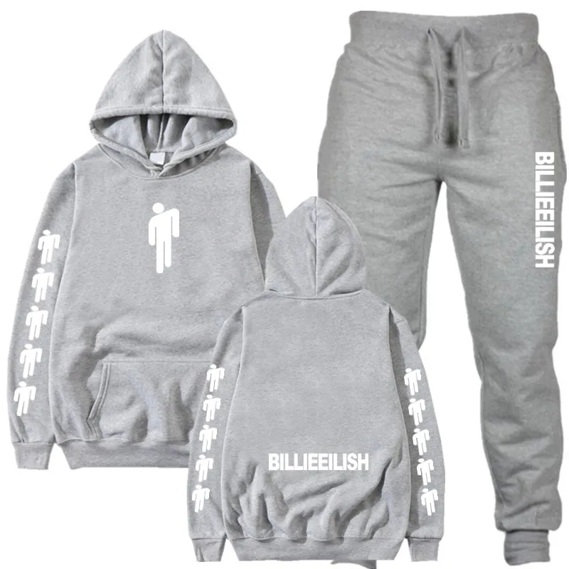 Billie Eilish Piece Tracksuit Women Men Off White Hoodie Sweatshirt Female Sport Pullover Suits Men's Sport Suit Set Tracksuit Billie Eilish Piece Tracksuit Women Men Off White Hoodie Sweatshirt Female Sport Pullover Suits Men's Sport Suit Set Tracksuit