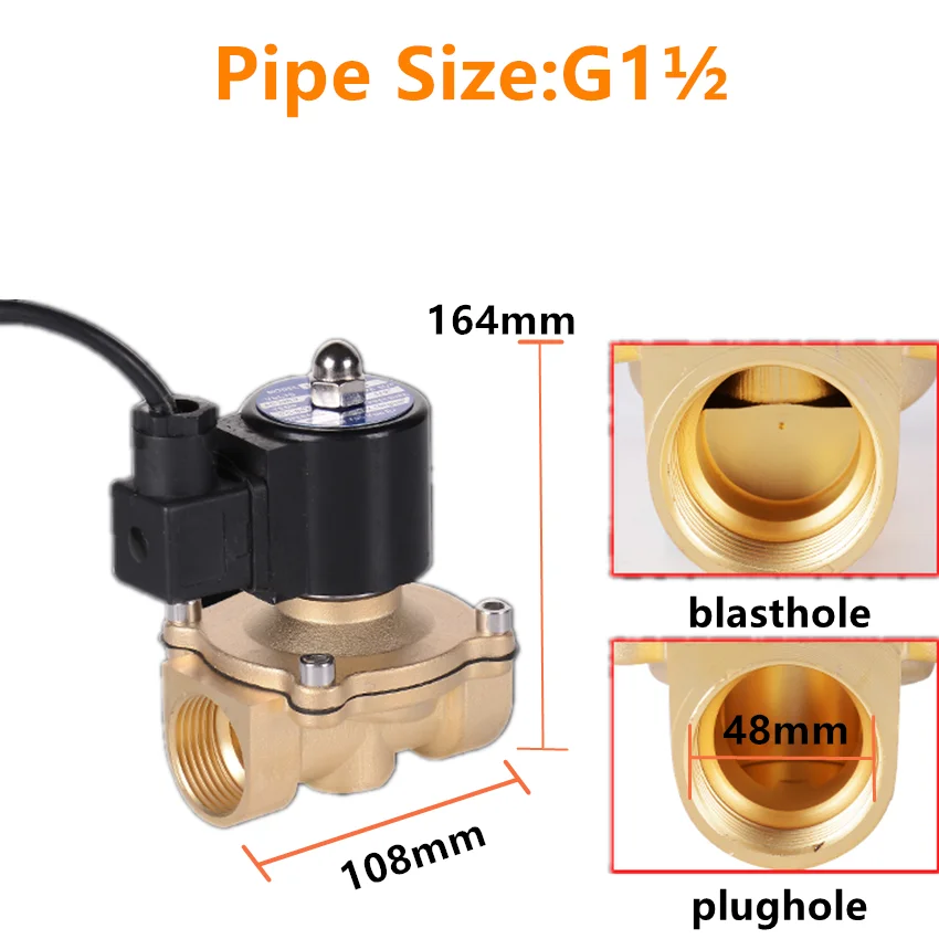 Электрический Соленоидный клапан для воды, нормально закрытый, противотуманный, водонепроницаемый, DN, газ, СО2 катушка, 12 В, 24 В, AC24V, 110 В, 220 В, G1/", латунь, односторонняя - Цвет: Цвет: желтый