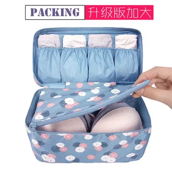 

New Style Floral Extra-large Version Multi-functional Underwear Bra Storage Bag Debris Washed Makeup Organizing Folders