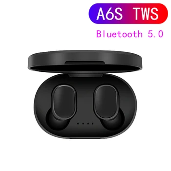 A6S E6S TWS słuchawki Bluetooth bezprzewodowe słuchawki douszne dla Xiaomi Redmi AirDots słuchawki z redukcją szumów z mikrofonem słuchawki głośnomówiące tanie i dobre opinie Wyważone CN (pochodzenie) wireless 120dB Do gier wideo Zwykłe słuchawki do telefonu komórkowego Słuchawki HiFi Sport