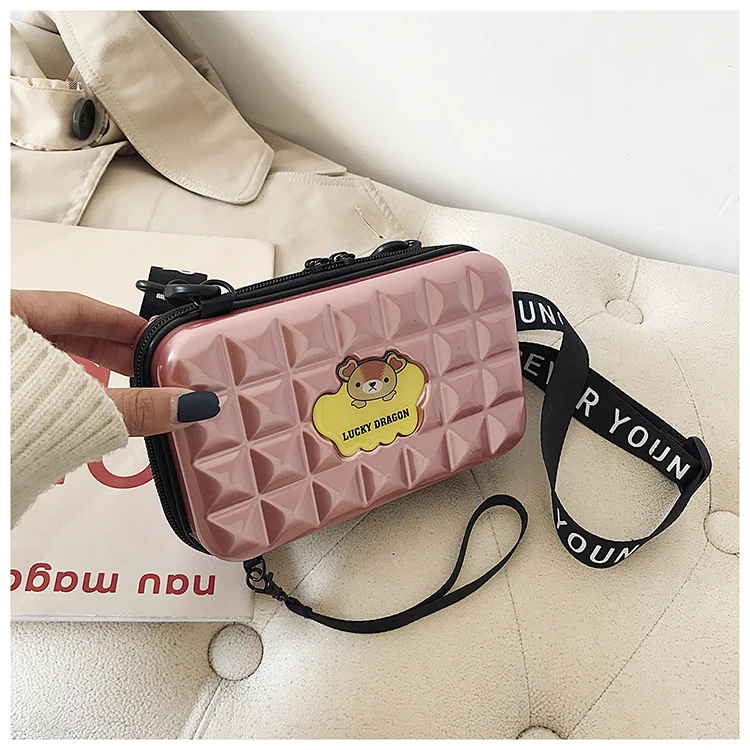 Cartoon Bag New Mini Suitcase Box Bag Small Fresh Messenger Bag Wide Shoulder Bag