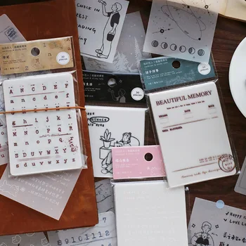 

Old Memory Vintage Fashion Transparent Memo Pad 6 Designs Mixed 180PCS Cool Notes Gift