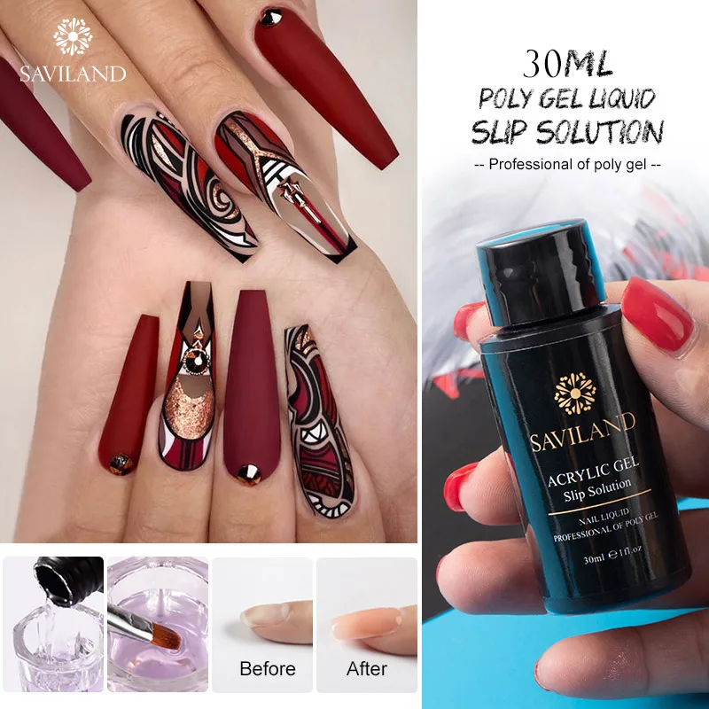 SAVILAND уплотненный раствор, полигель-гель для ногтей, жидкий гель для ногтей, водный лак для ногтей, гель-лаки для наращивания ногтей