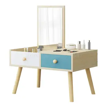

Bay window dressing table Nordic bedroom flip small dressing table simple mini dressing table multi-function small table