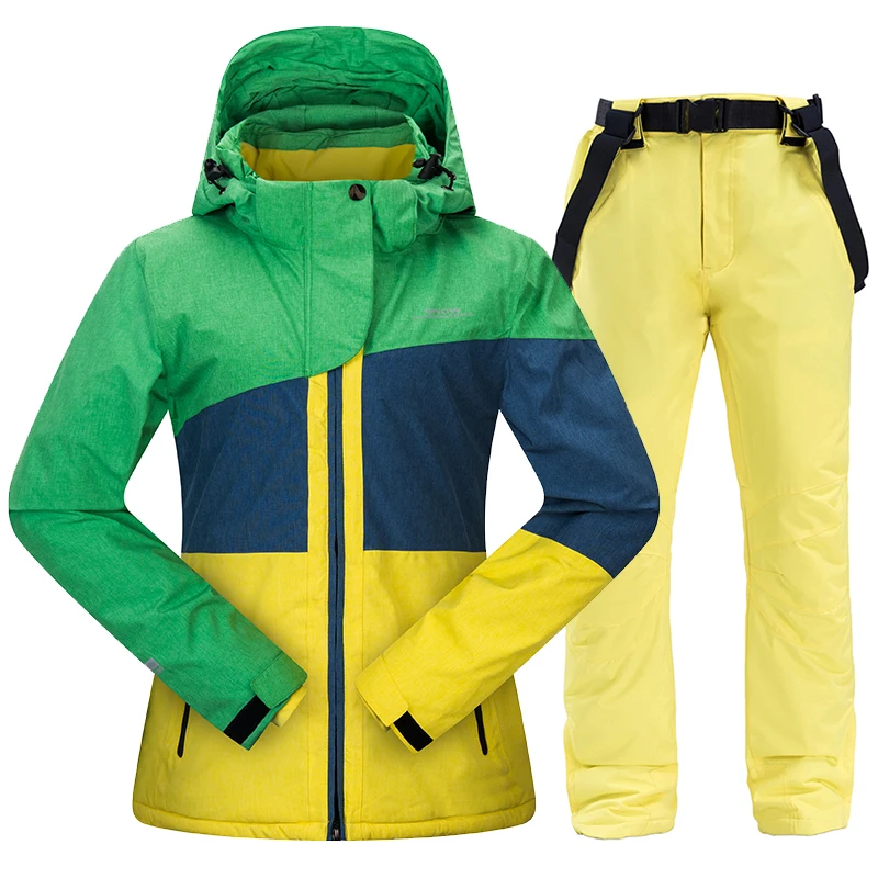 

Winter Ski Suit Women Brands High Quality Ski Jacket and Pants for Women Warm Waterproof Windproof Skiing and Snowboarding Suits