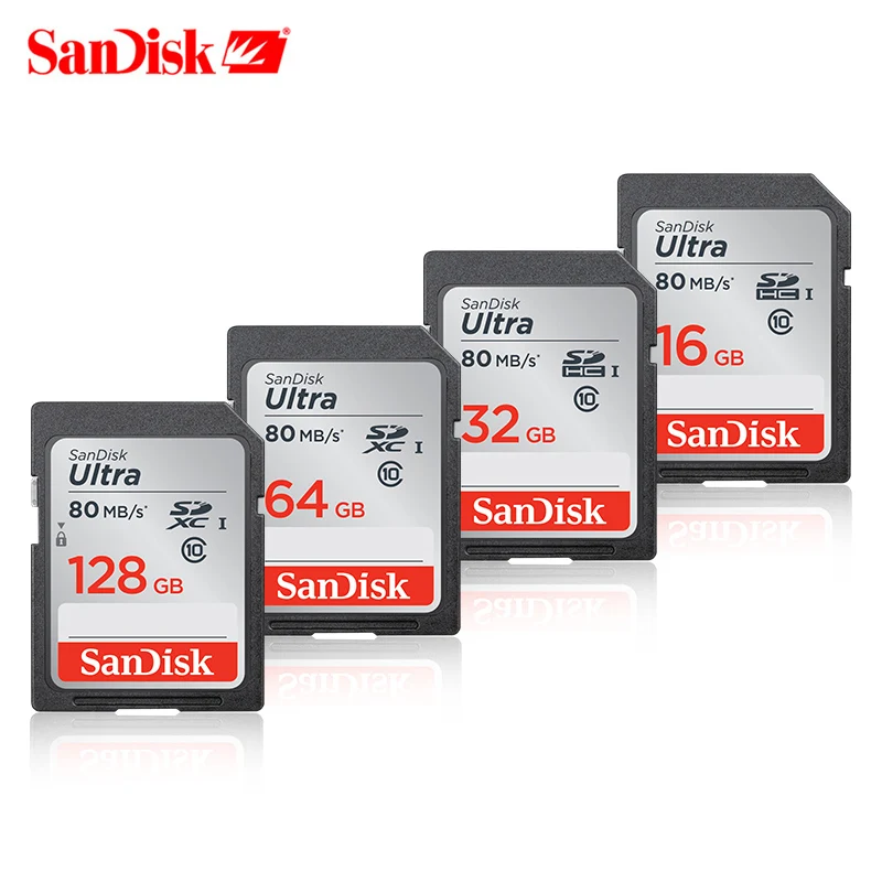 SanDisk SDHC/SDXC SD карта памяти 16 ГБ 32 64 Гб 128 256 класс 10 U1 U3 V30 4K 512 Экстрим Pro флэш
