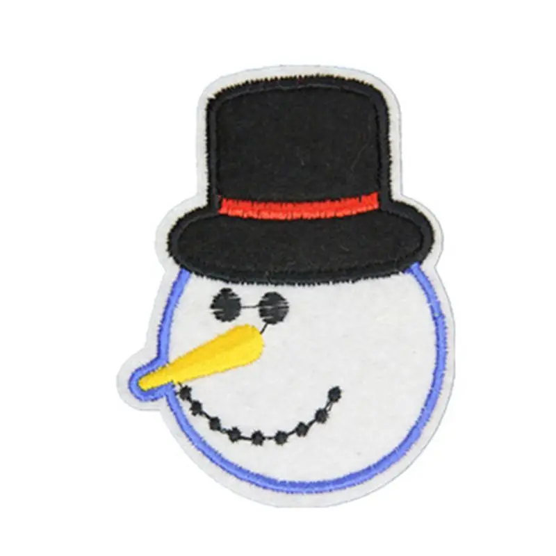 Christmas Style Embroidery Patch Heat Transfers Iron On Sew On Patches Q6PE