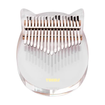 

17 Keys Kalimba Transparent Acrylic Thumb Piano Kalimba with Bag Tuning Hammer Cleaning Cloth Key Stickers Fingertip Protectors