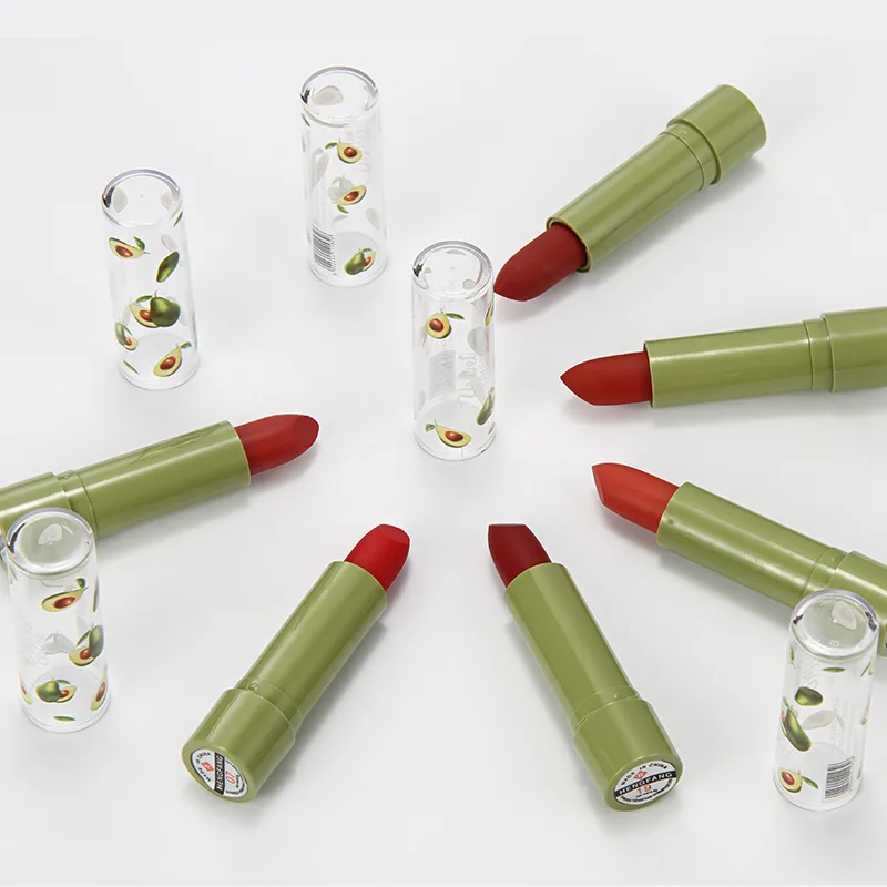 

6pcs/lot Women Matte Lip Lipstick Natural Avocado Moisturizing Moisturizing Lipstick Long Lasting Waterproof Beauty Makeup