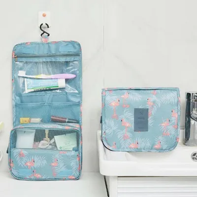 Набор для ухода, Большая вместительная сумка для хранения для путешествий, Косметичка-органайзер, портативная моющаяся сумка с крючками, модные аксессуары для путешествий - Цвет: C017