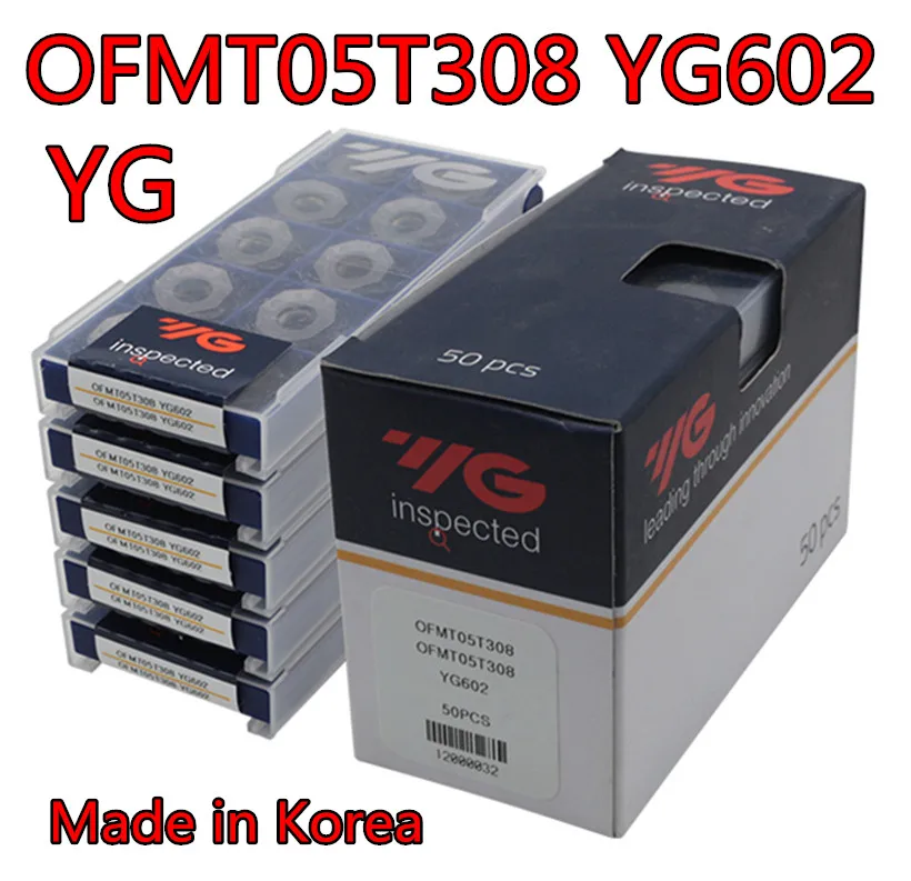OFMT05T308 YG602 100% оригинал сделанный в Корее YG карбидная вставка обработка: