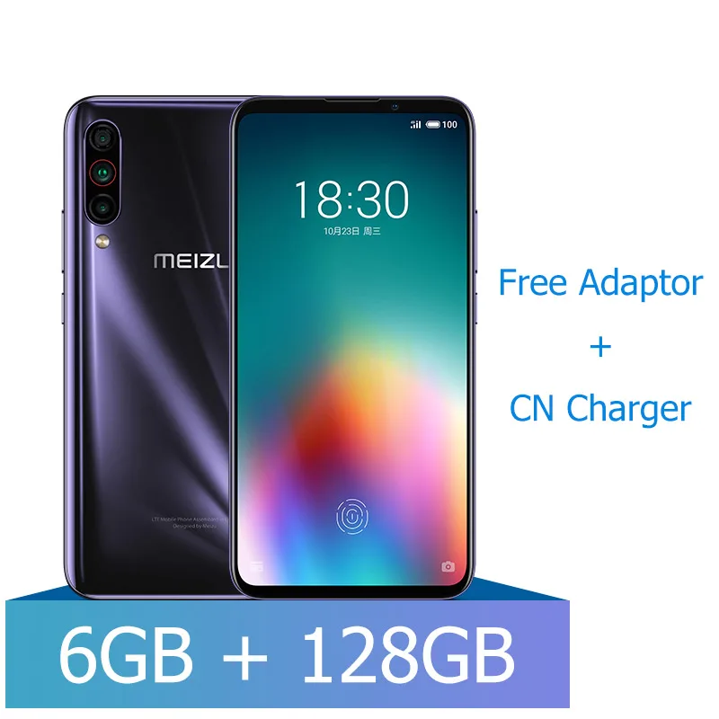 Meizu 16 T, 6 ГБ, 128 ГБ, 8 ГБ, 256 ГБ, Смартфон Snapdragon 855, тройная камера, 4500 мА/ч, большая батарея, стерео, два динамика - Цвет: 6GB 128G Blue