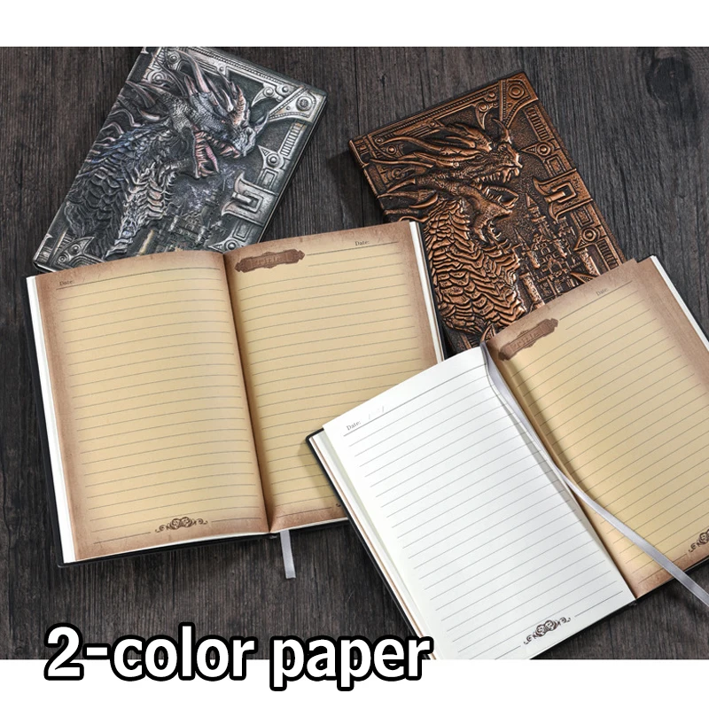 Stereo Dragão Mal Caderno Diário Blocos de Notas Diário Caderno Papel de Arte Escritório Material Escolar Presente a5 3d - Imagem 3