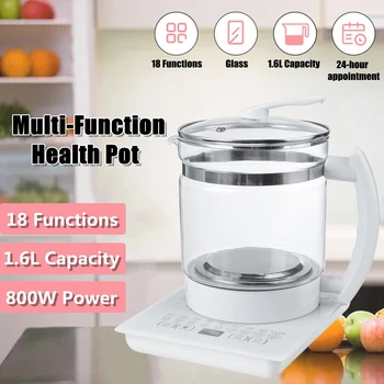 

1.8L 220V Multifunctional Electric Glass Kettle Healthy Heater Cooker Water Boiling Tea Porridge Soup Stewing Household Kettle