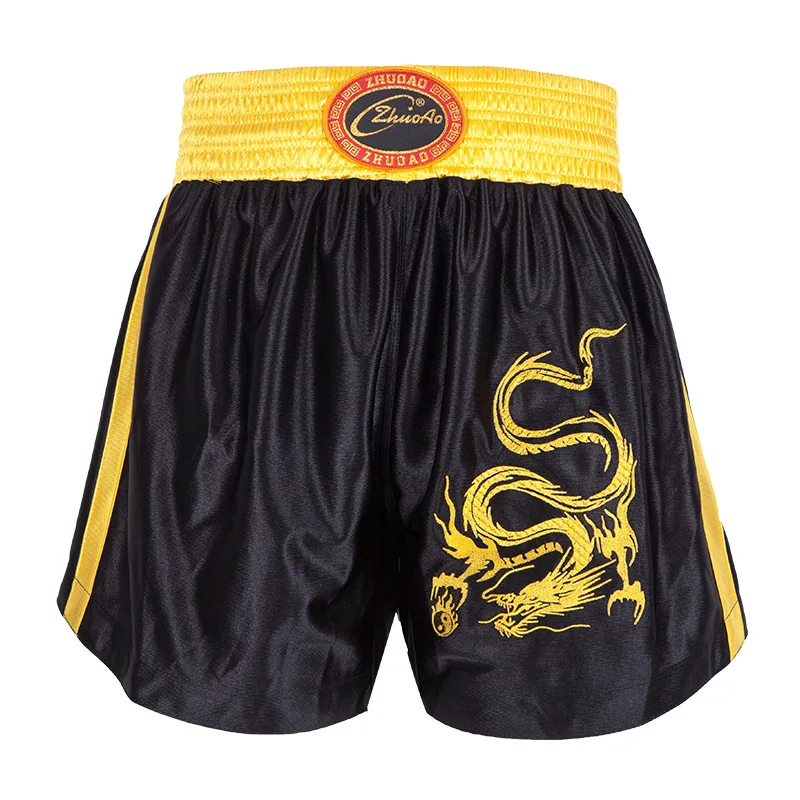 

Dragon Pattern Kids Adults Boxing MMA Martial Arts Muay Thai Shorts Sanda Wushu Trunks Boxer Fightwear Sanda Sparring Clothes EO