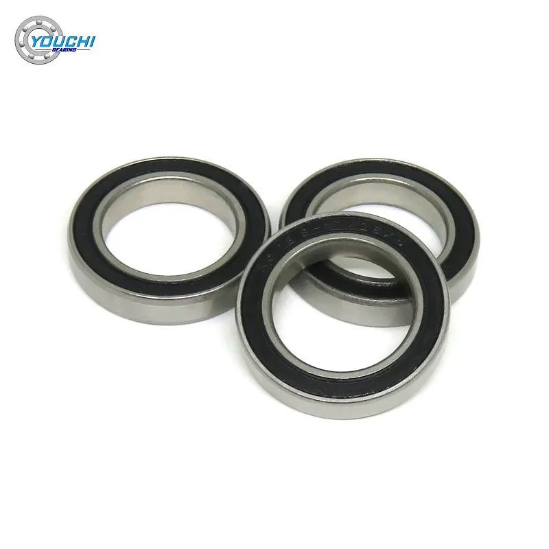 2 PCS S6803-2RS 440c Stainless Steel Rubber Sealed Ball Bearings 17x26x5 mm 