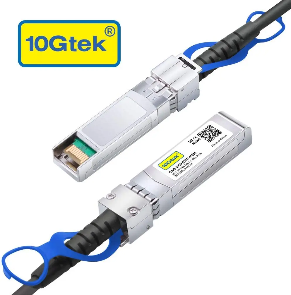 25G SFP28 SFP+ DAC Cable - 25GBASE-CR SFP28 to SFP28 Passive Direct Attach Copper Twinax Cable for Cisco SFP-H25GB-CU5M, 5-Meter 25g sfp28 sfp dac cable 25gbase cr sfp28 to sfp28 passive direct attach copper twinax cable for cisco sfp h25gb cu2m 2 meter