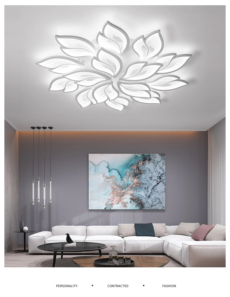 Modern LED chandelier with APP remote control function, living room, bedroom, home, chandelier, ceiling acrylic light, free ship