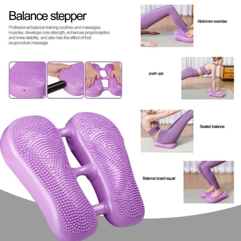Portable PVC Inflatable Balance Pedal Massage Stepper Mat Yoga Fitness Shaping Fat Reducing Machine Gym Home Aerobic Trainer leg fitness stepper