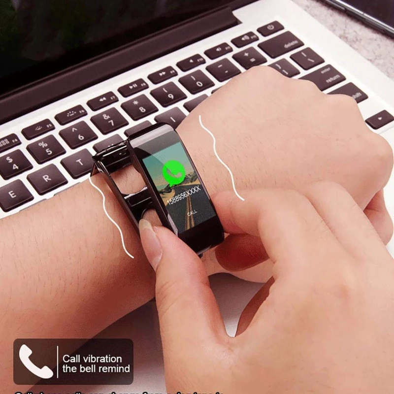ABKT-Y6 Color Screen Smart Fitness Watch Sports Bracelet Strap with Belt Bracelet Call Pedometer Heart Rate