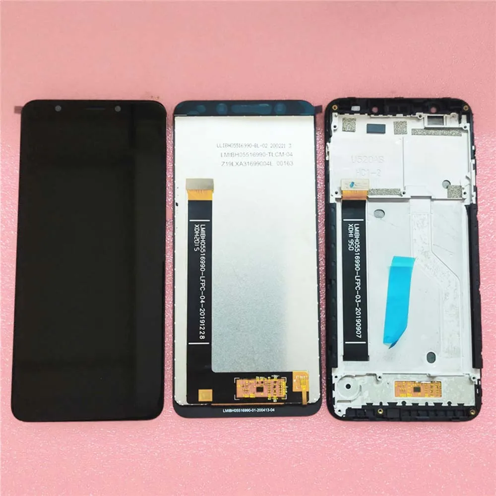 

Black for Wiko Ride 2 U520AS LCD Display Touch Screen Sensor Assembly with Frame Mobile Phone Replacement Part