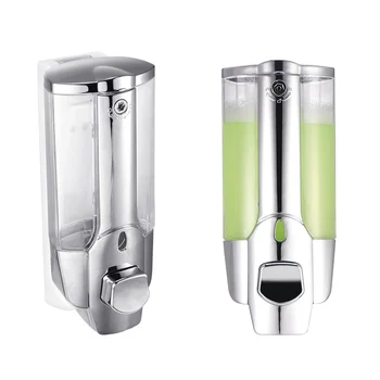 

350ml Wall Mount Shower Liquid Soap Dispenser Bath Soap Shampoo Lotion Dispenser W/ Lock For Bathroom Washroom Multifunction