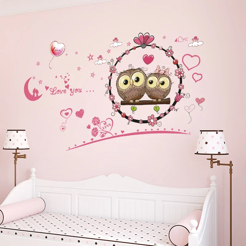 

Cute Owls Wall Stickers For Home Decoration Diy Kids Room Bedroom Mural Art Diy Animal Bird Decal