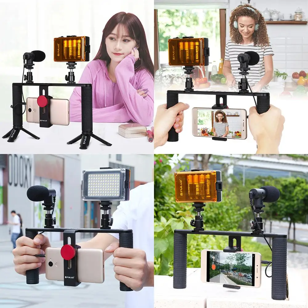 Стабилизатор для видеосъемки PULUZ HandheldRig держатель подставка смартфона|Клетки